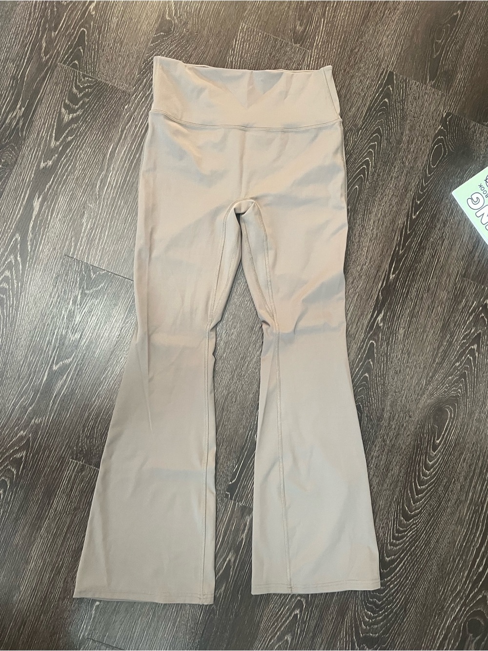 Women's High-Waist Flared Leg Active Pants - Light Beige